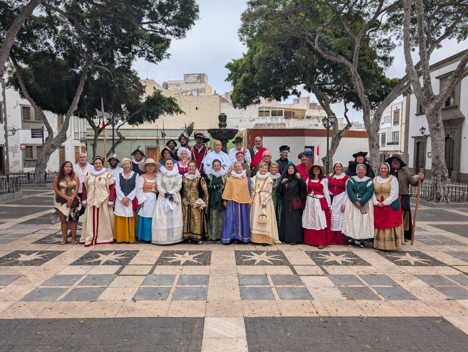 Viaje en el tiempo escenificado a la cuna de las 3 Palmas en Vegueta