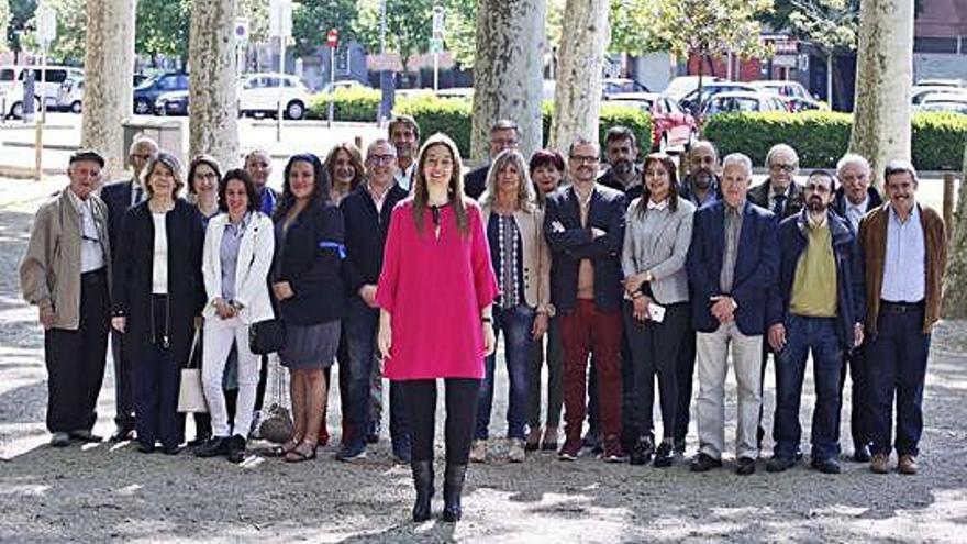 La candidatura del PP, que es va presentar ahir al parc de la Devesa de Girona.