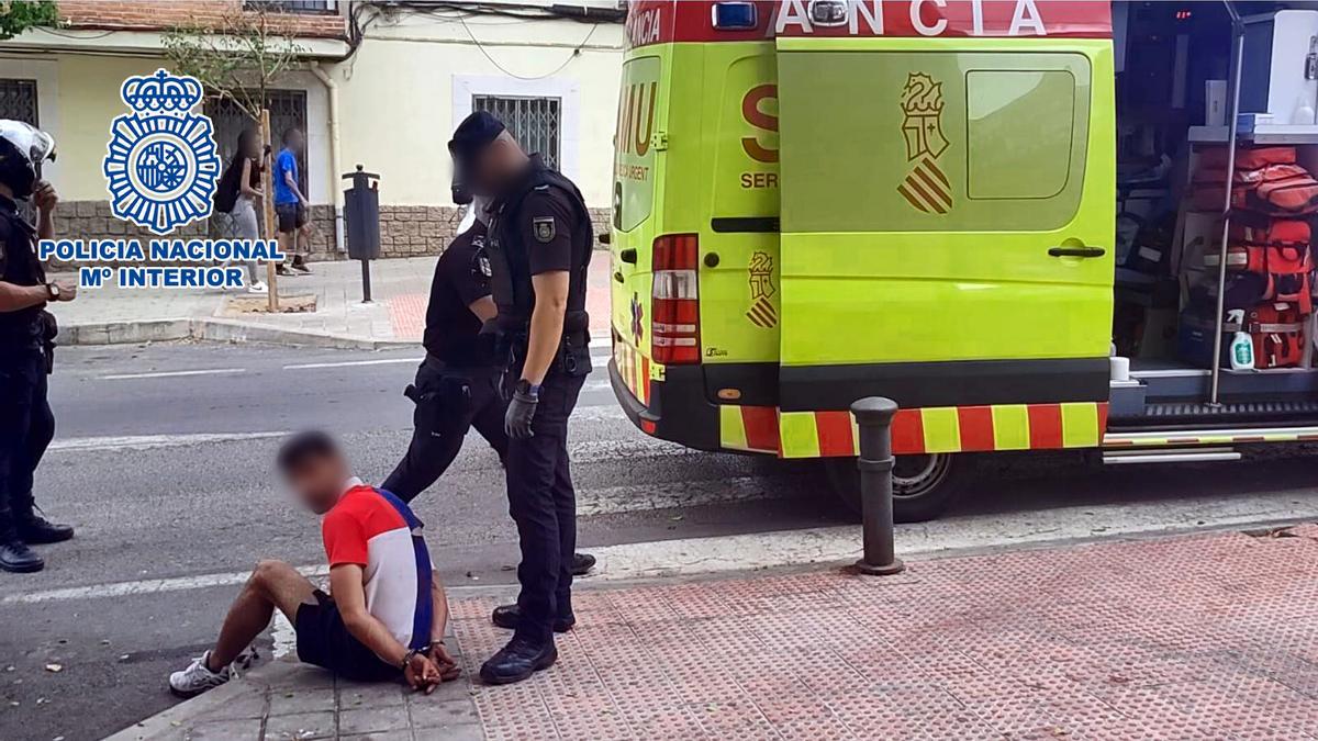 Uno de los arrestados por la pelea en Alicante.