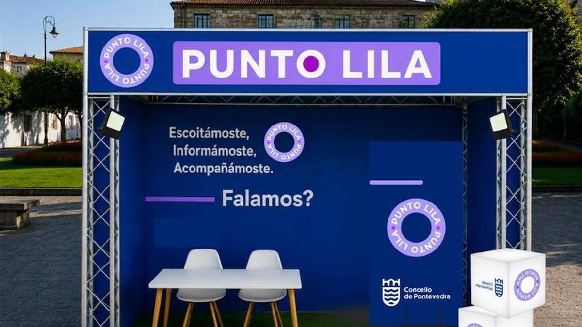 Recreación del punto violeta que se instalará durante las fiestas