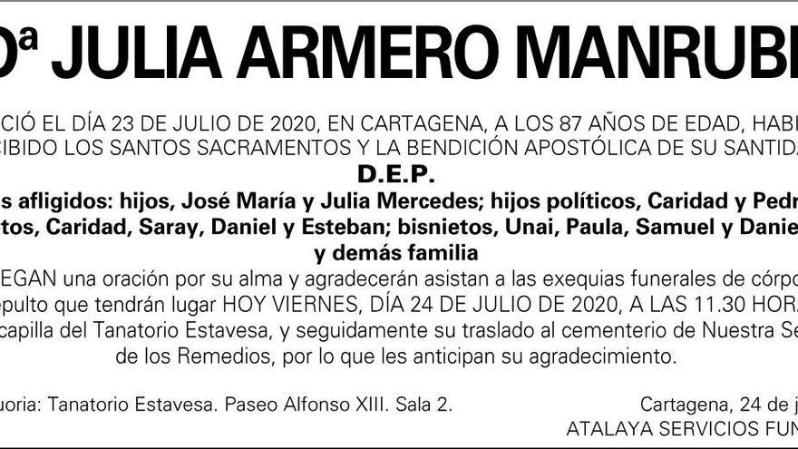 Dª Julia Armero Manrubia