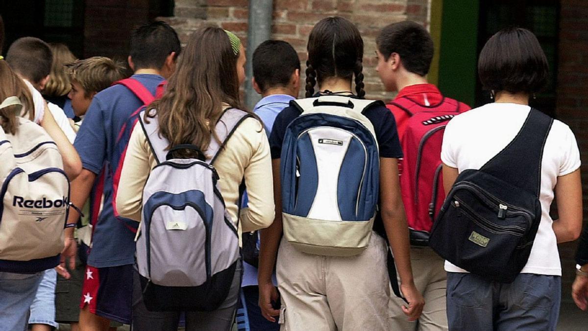 Un grupo de estudiantes camino de las aulas | EFE / Julián Martín