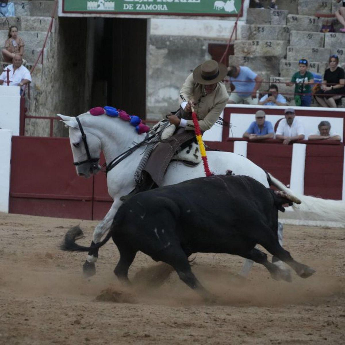 Pérez de Gregorio clava una banderilla. | JOSÉ LUIS FERNÁNDEZ