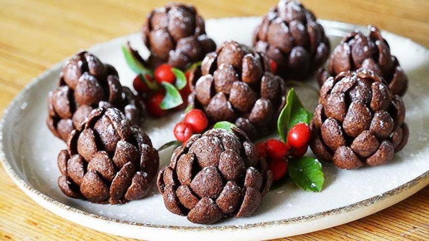RECETA PIÑAS DE CHOCOLATE DE NAVIDAD: Piñas navideñas de chocolate: la ...