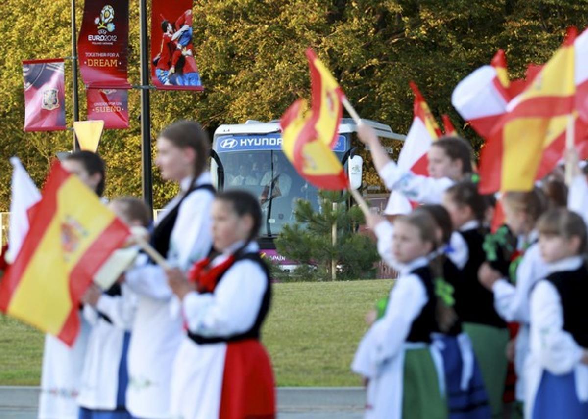 LLEGADA DE LA SELECCIÓN ESPAÑOLA