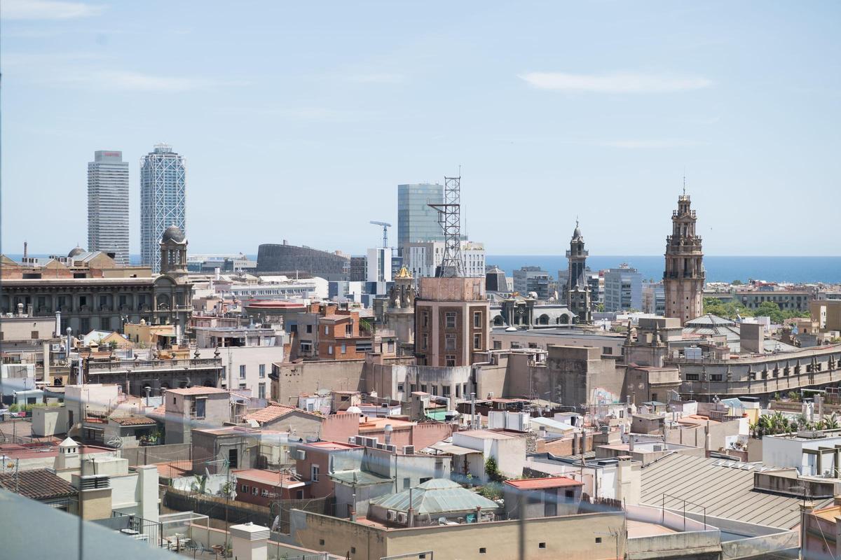 Vista aérea de Barcelona desde Ciutat Vella