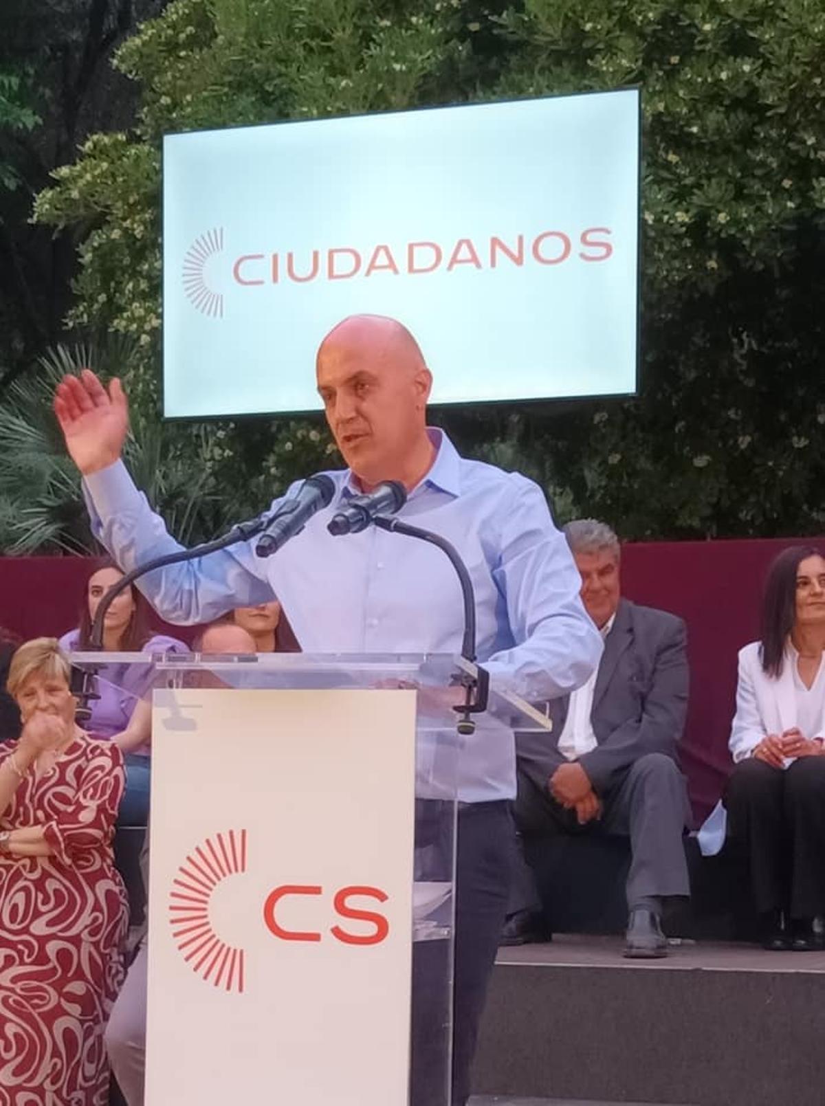 Raúl Claramonte, en el mitin central de su campaña