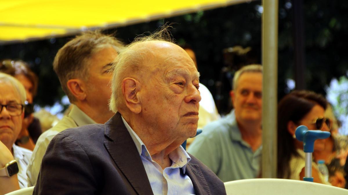 L'expresident Jordi Pujol en l'acte d'homenatge organitzat per la JNC a Planoles