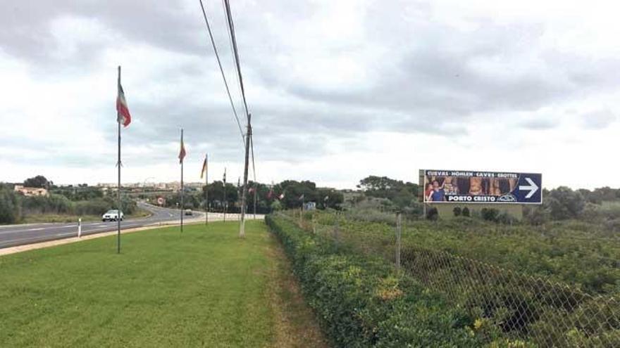 Aspecto que presentaba, en la mañana de ayer, la zona de entrada a las Coves dels Hams.