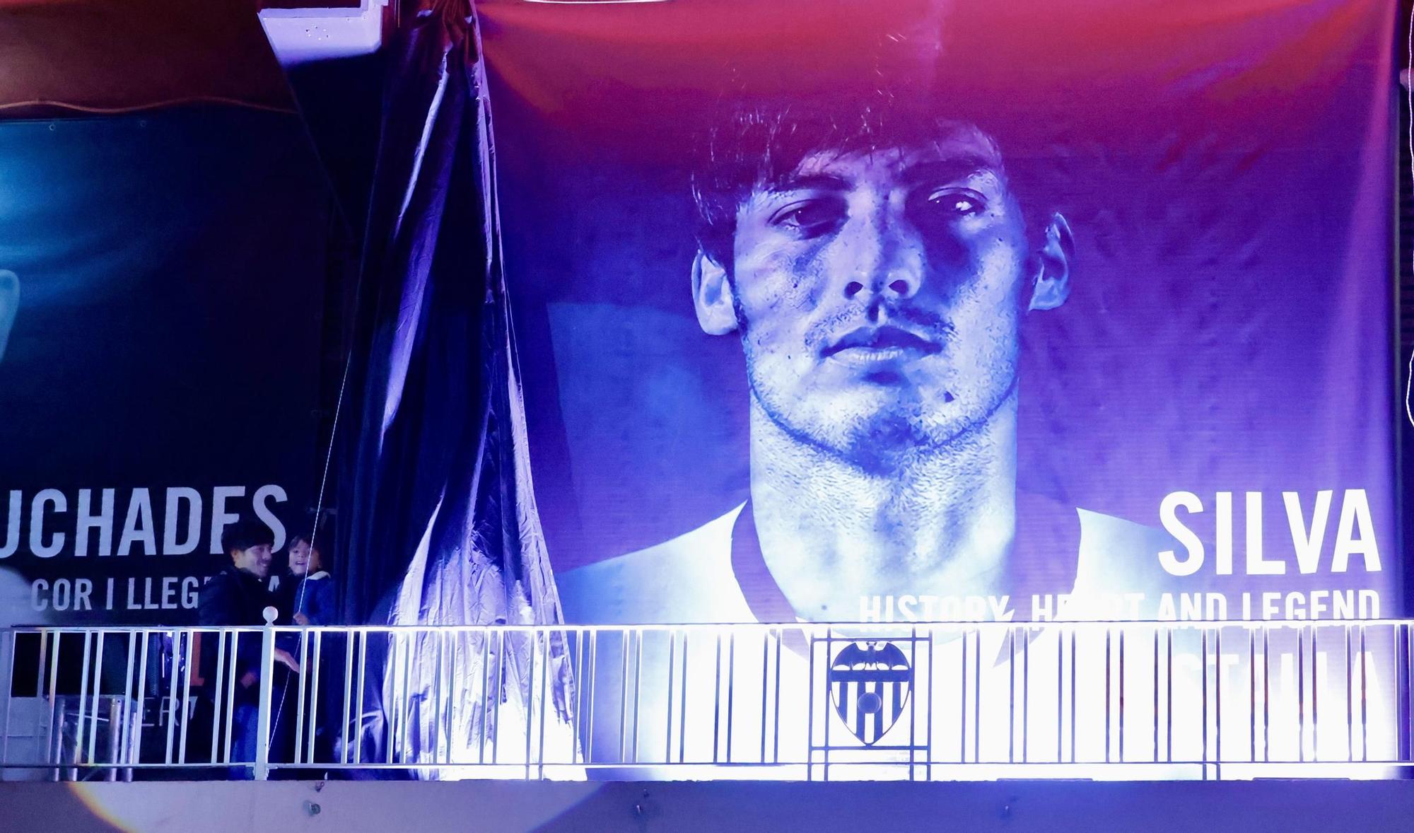 Así ha sido el homenaje a David Silva en Mestalla