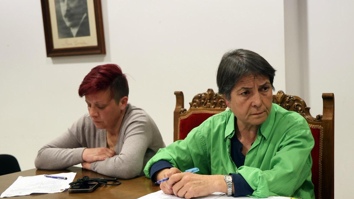 La portavoz del BNG de Vilanova, Carmela Alfonso, en un pleno.