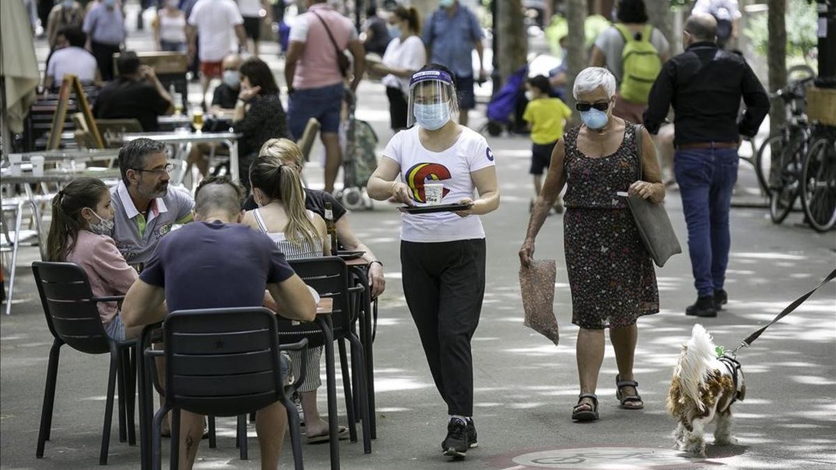 Terraza en la rambla del Poblenou