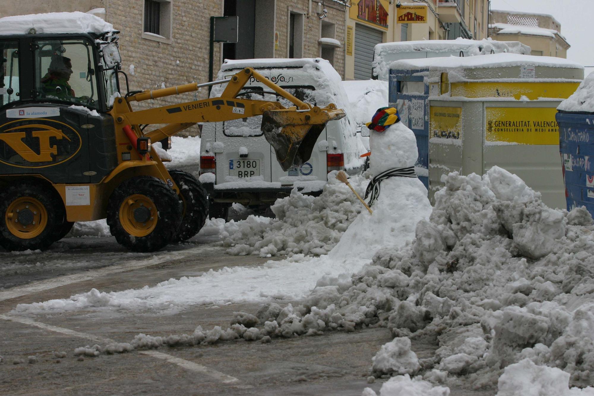 La gran nevada de marzo de 2005 en el interior de la provincia de Alicante