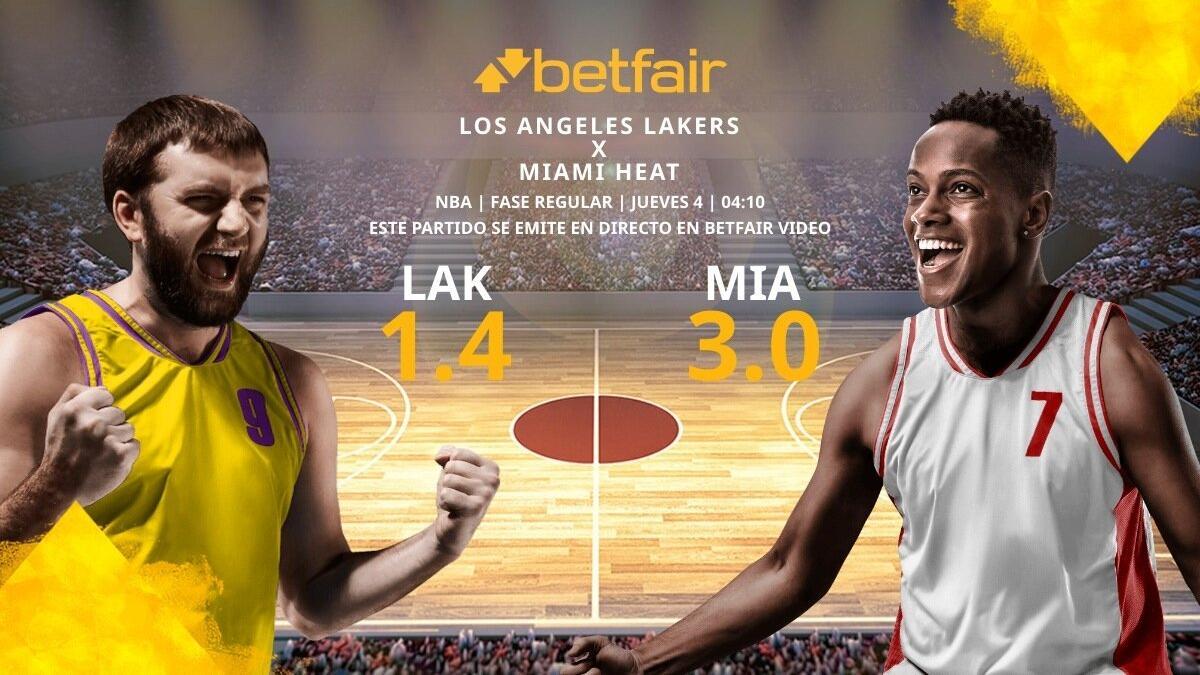 Los Angeles Lakers vs. Miami Heat: horario, TV, estadísticas, clasificación y pronósticos