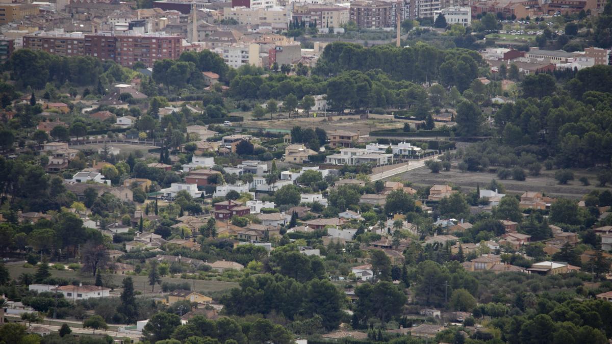 Ontinyent. Diseminado de las casas de campo.