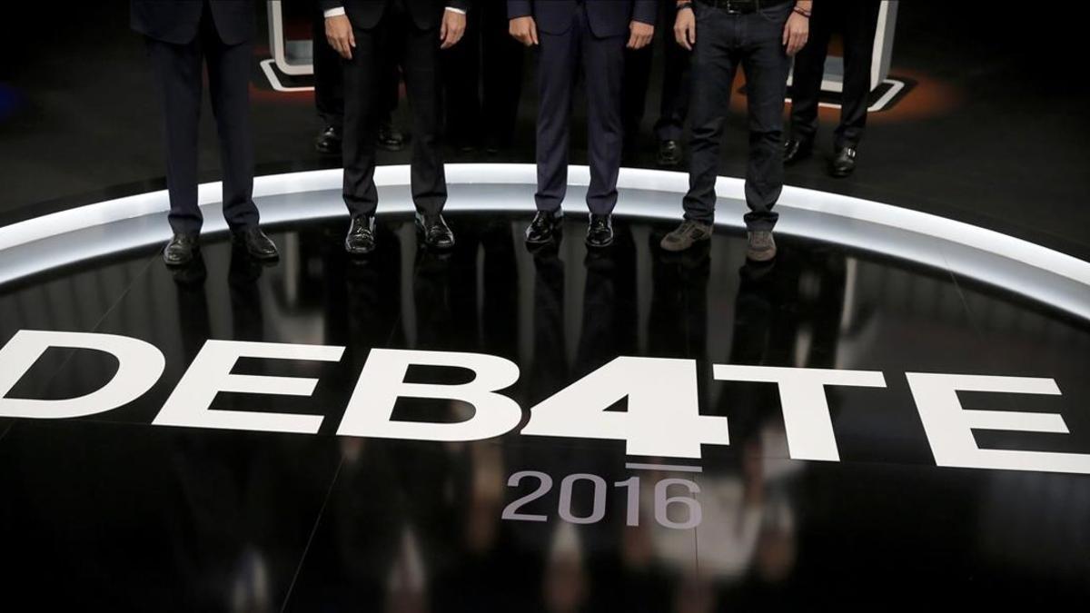 Debate electoral en televisión.