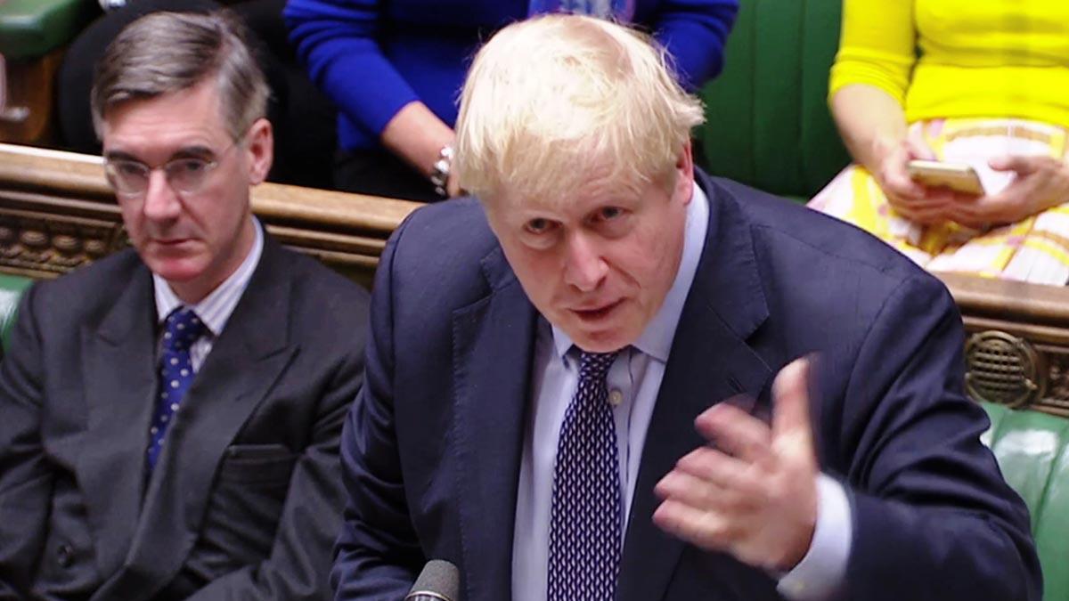 Intervención de Boris Johnson en el parlamento británico.