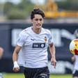 Aimar Blázquez, en el choque ante el filial del Castellón