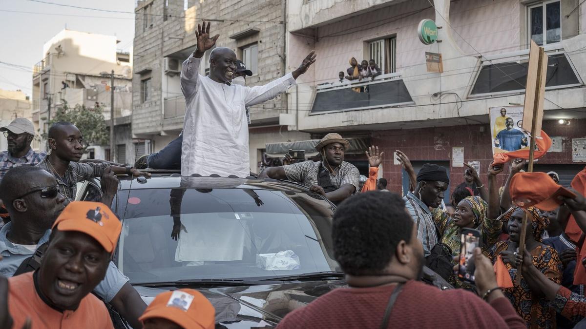 Mitin electoral en la capital de Senegal