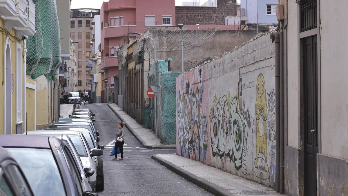 Una de las calles del barrio de El Toscal, en Santa Cruz de Tenerife.