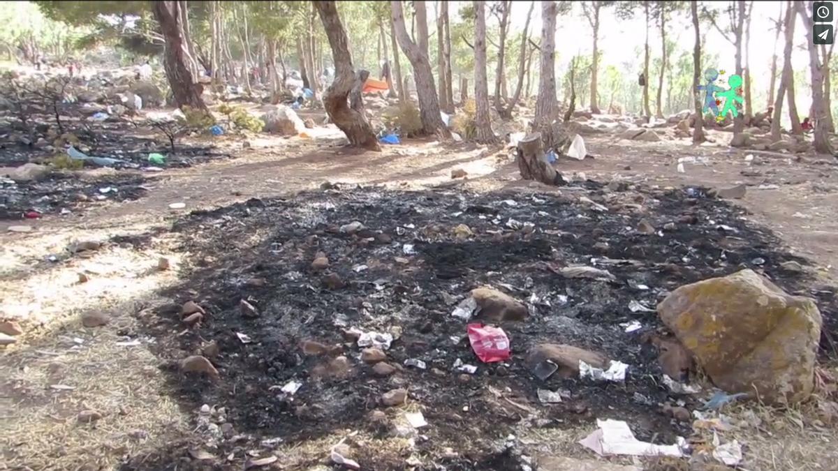 QUEMA DE UNO DE LOS CAMPAMENTOS DE INMIGRANTES DE MONTE GURUGU