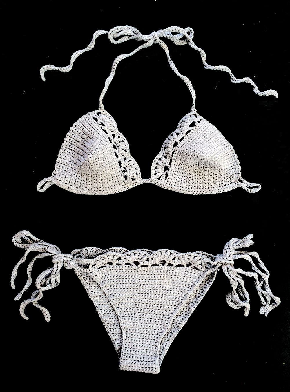 Bikini blanco de crochet, Fig Tree Ibizia