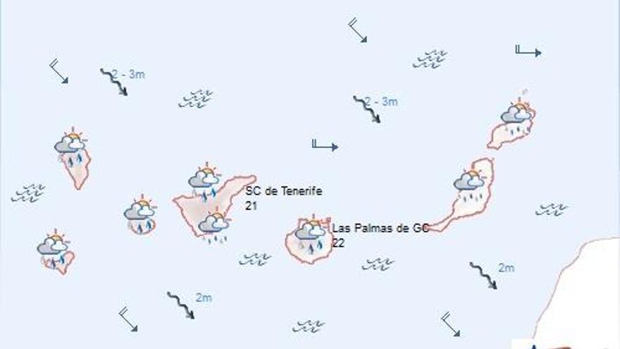 Posibilidad de tormentas aisladas este martes