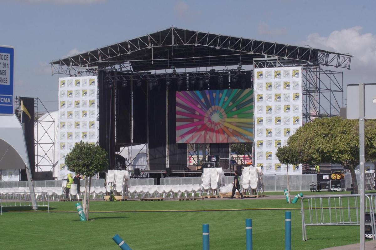 Preparativos para la San Diego Comic-Con Málaga en el Palacio de Ferias de Málaga Preparativos para la San Diego Comic-Con Málaga en el Palacio de Ferias de Málaga