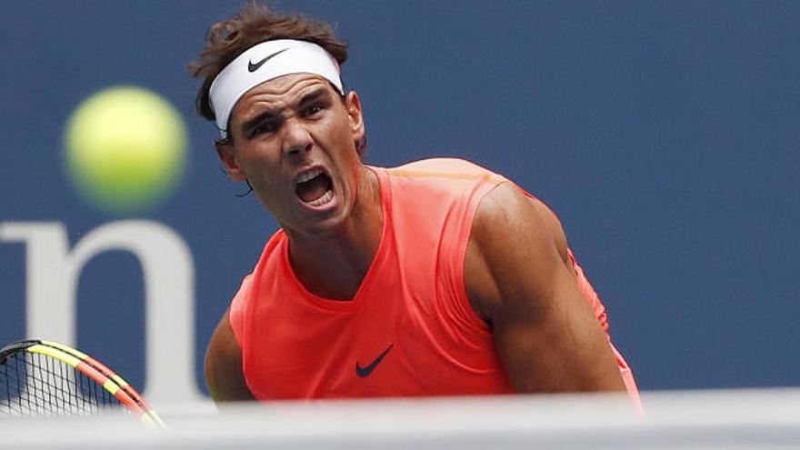 Rafa Nadal, en su partido de octavos de final en el US Open