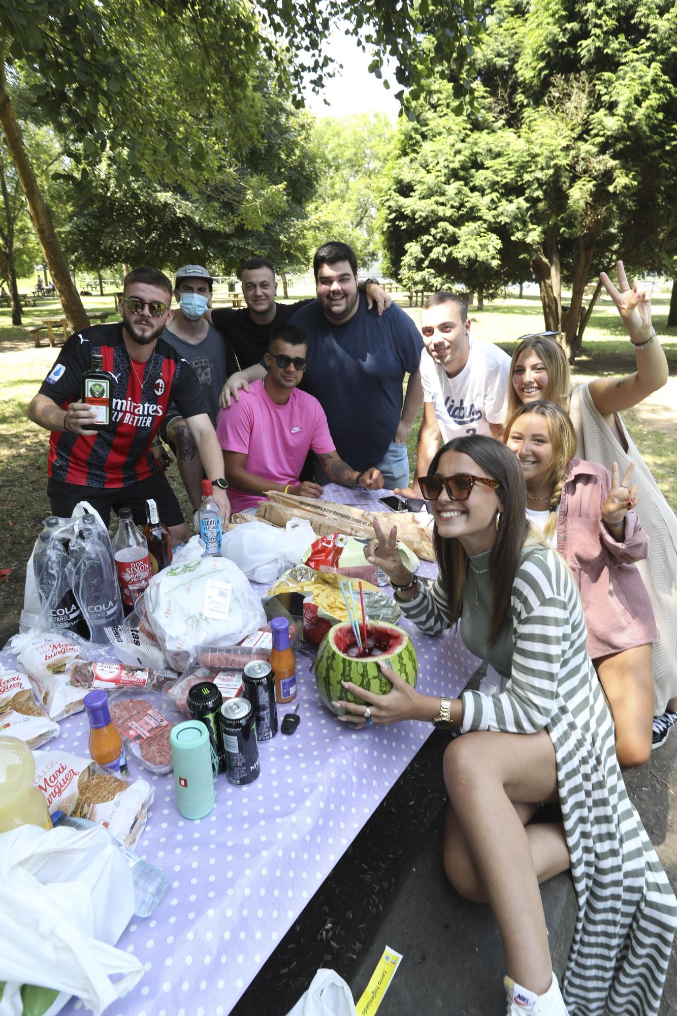 Las áreas recreativas de Trasona, una alternativa a la playa en verano