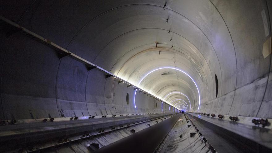Una imagen del interior del túnel del centro de ensayos en Nevada.