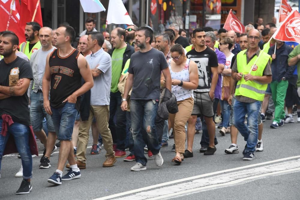 La protesta cortó el tráfico en el centro de la ciudad y provocó grandes retenciones de vehículos.