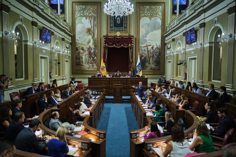 Torres, ante el pleno del Parlamento