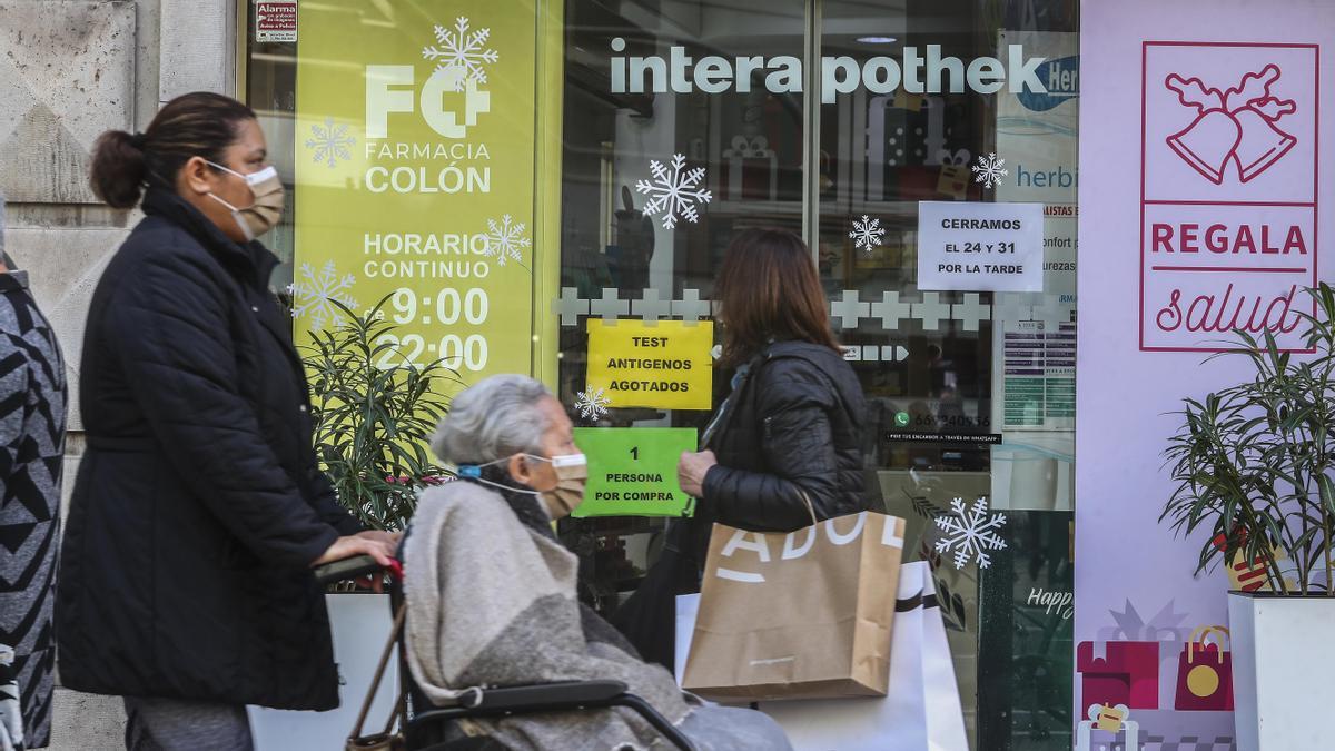 Venta de antígenos en farmacias agotados.