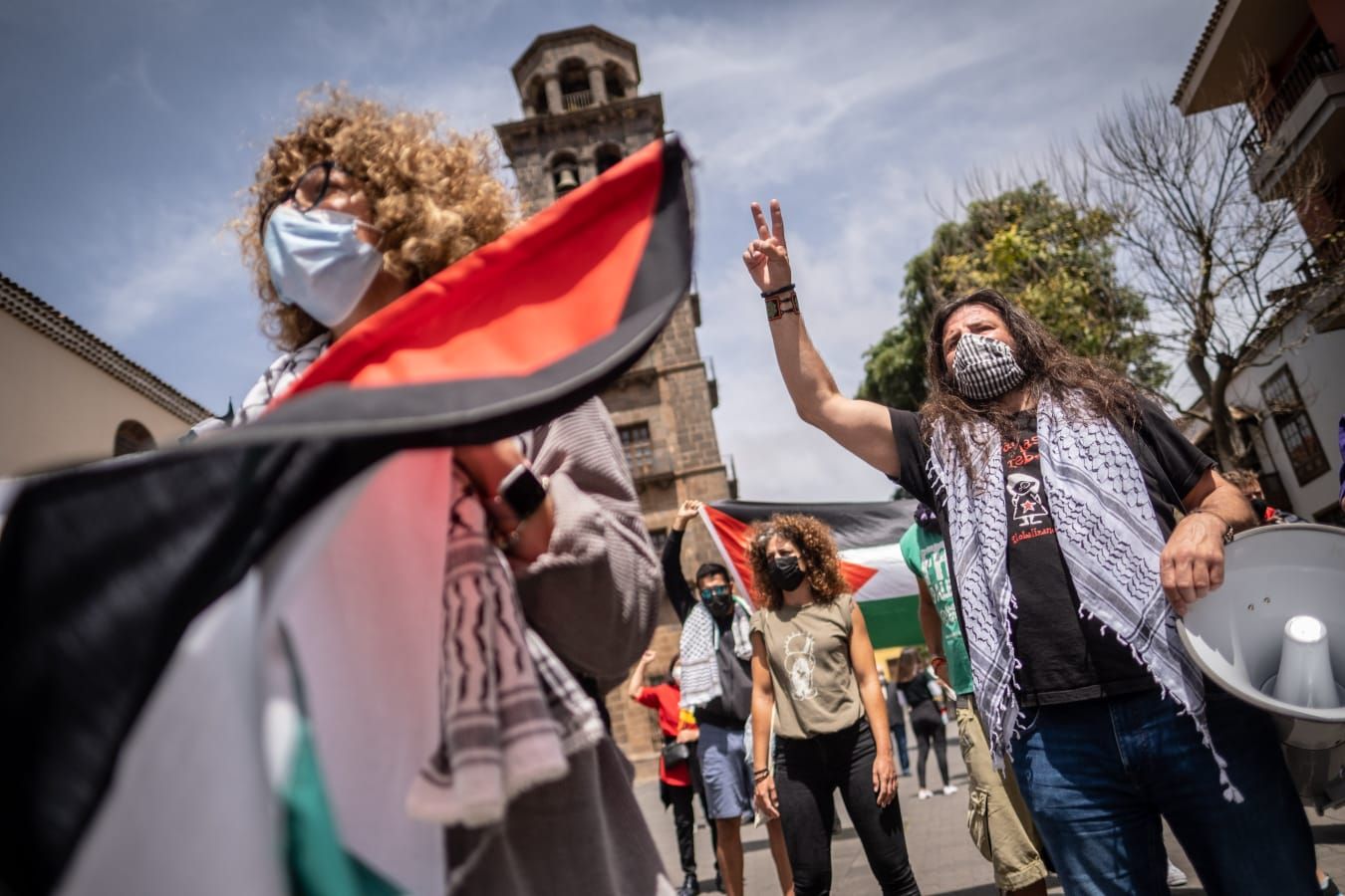 Concentración en Tenerife para pedir el fin de la violencia en Gaza (16/05/21)