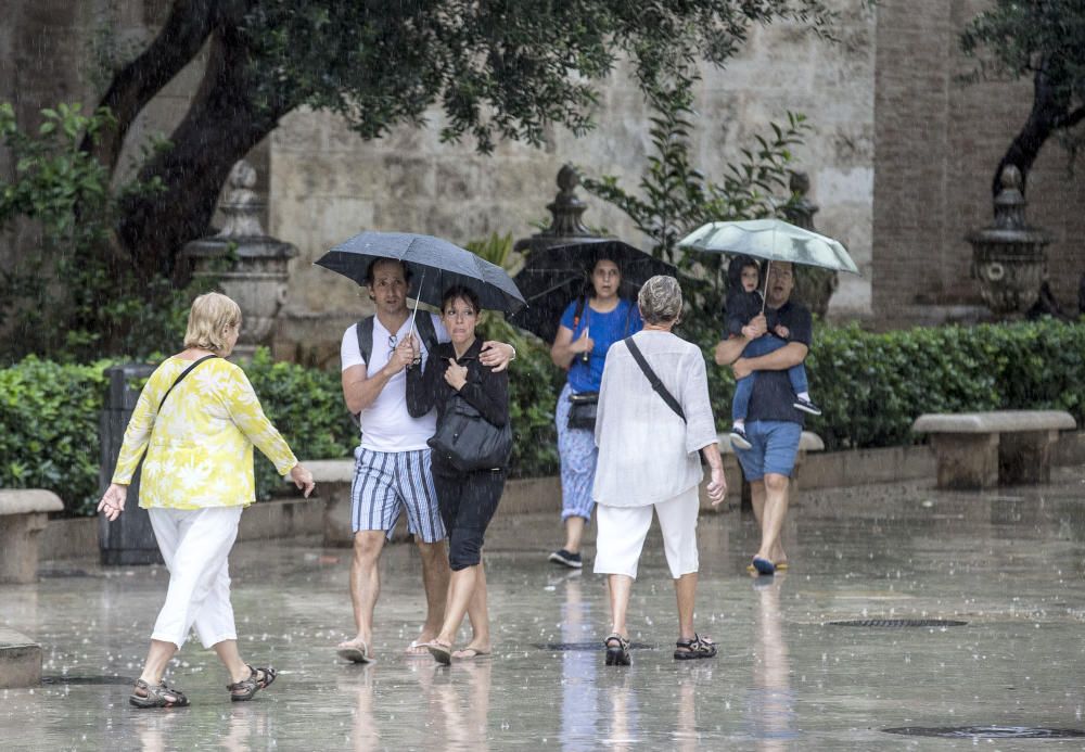 Lluvia en la ciudad de Valencia