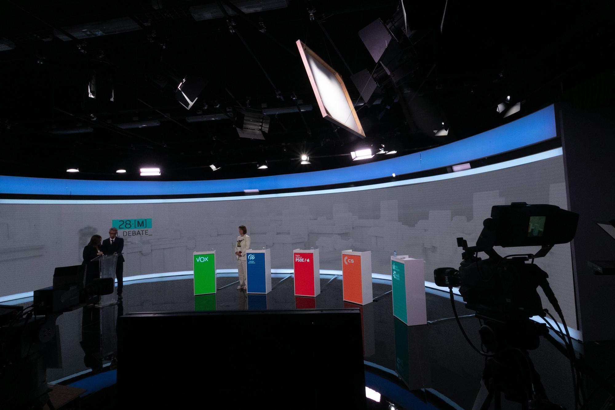 Todas las imágenes del debate electoral de la Región de Murcia