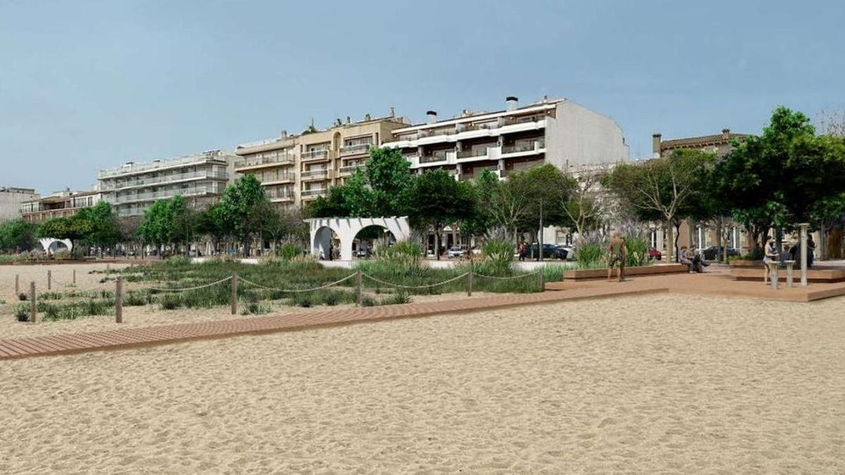 Imatge renderitzada de les plataformes d'accés a la platja