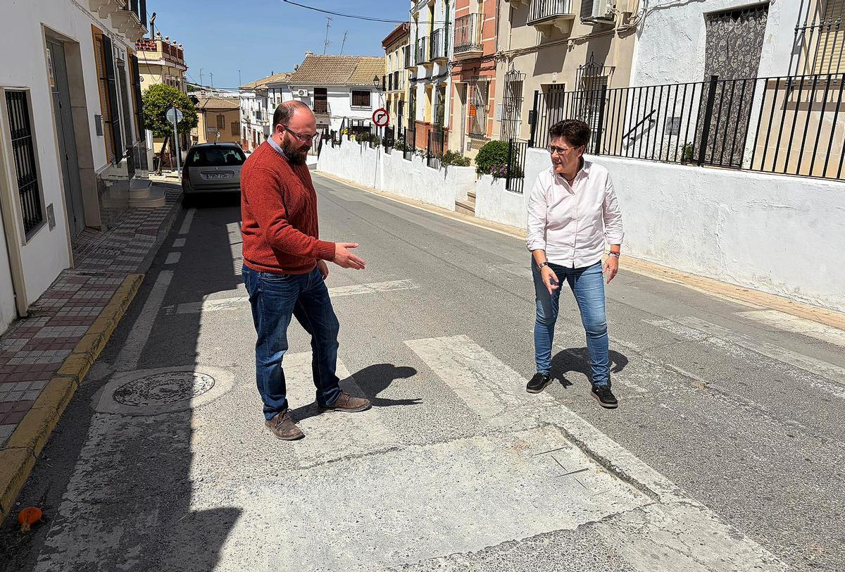 Situación de la travesía de la A-3225 a su paso por Fuente-Tójar.