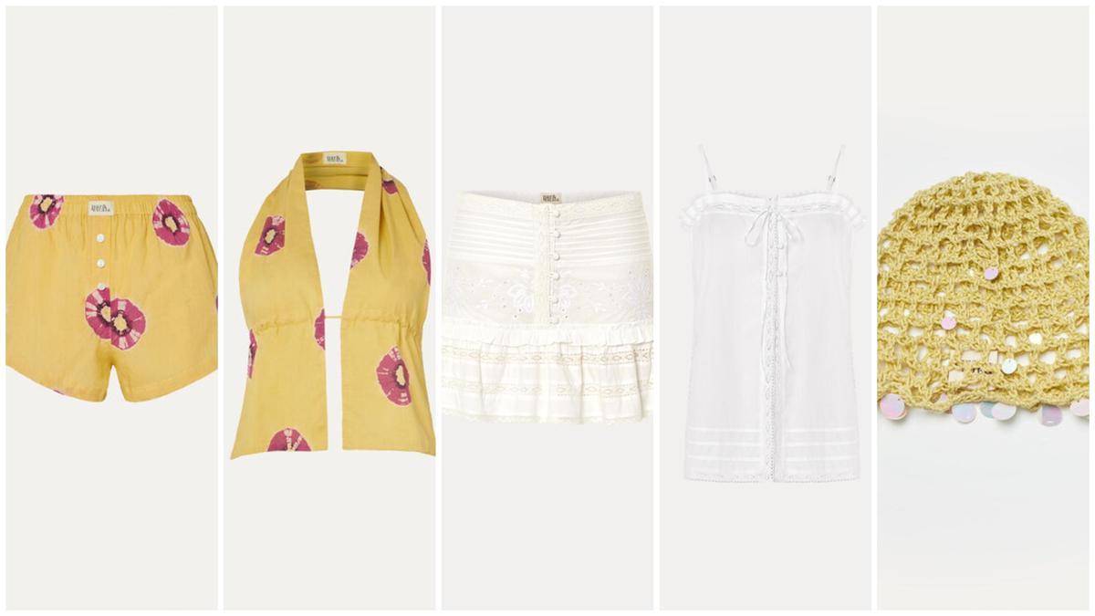 Cuellos halter, pantalones 'boxers' y blanco ibicenco combinan con los 'casquetes' de crochet de Par y Escala.