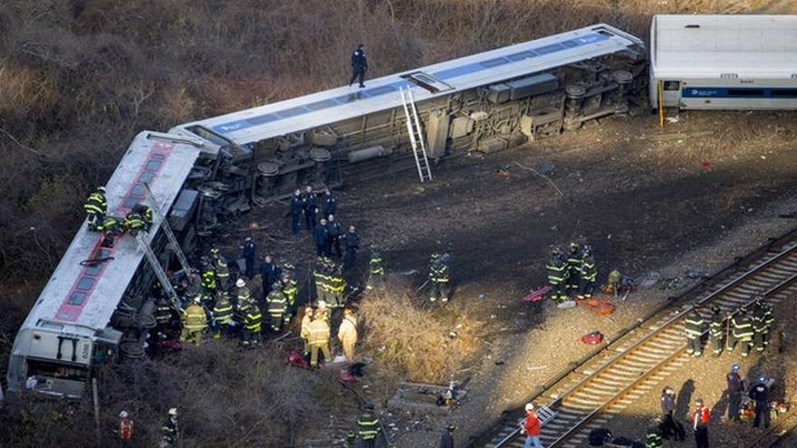 El tren accidentado en Nueva York iba a 132 kilómetros por hora en una zona limitada a 48