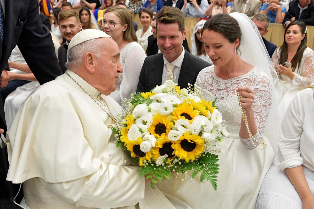 El Papa Francisco durante la audiencia general semanal en el Vaticano.