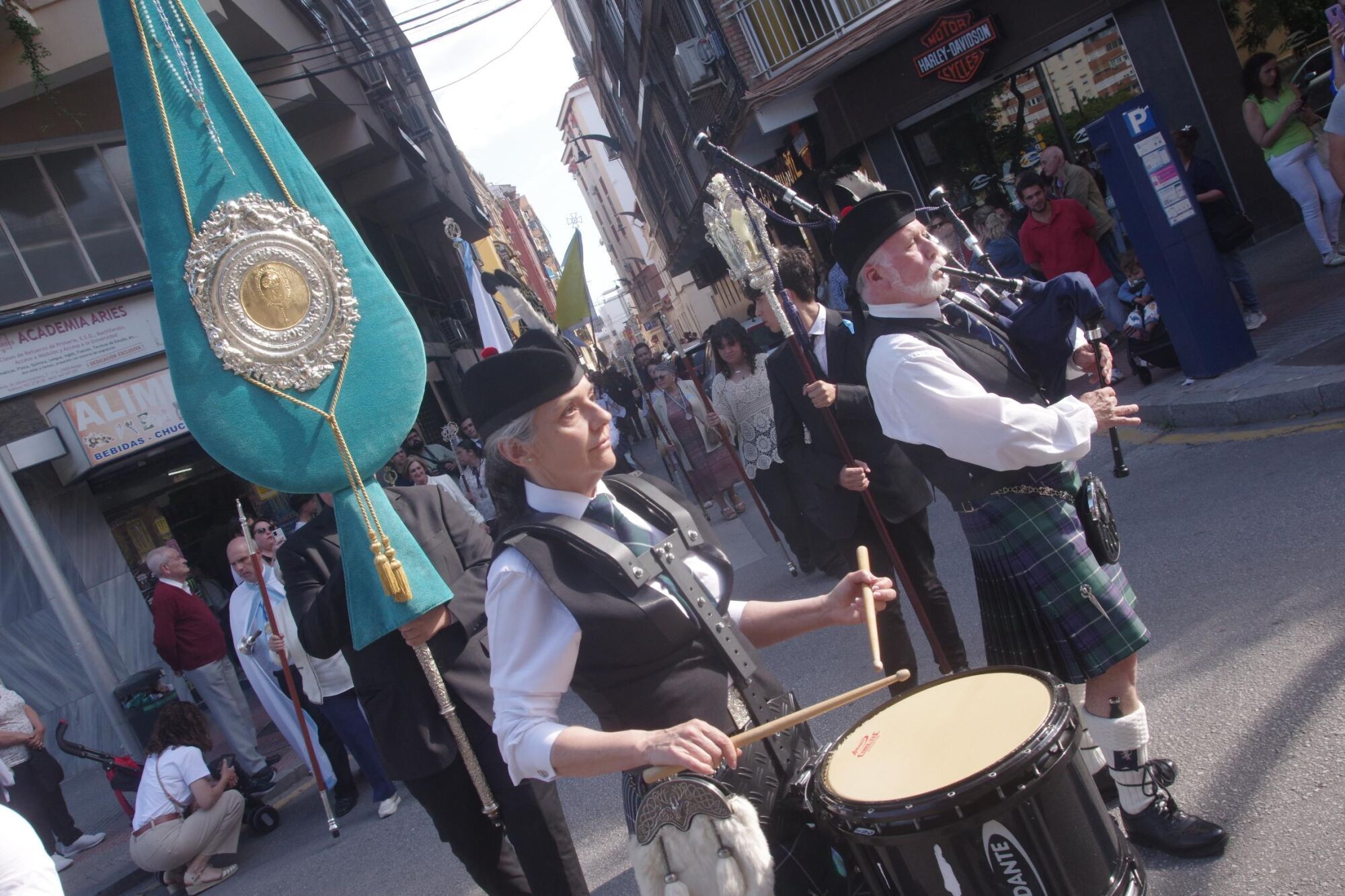 Procesión de la Virgen de Fátima por el barrio de la Trinidad, el domingo 11 de mayo de 2025