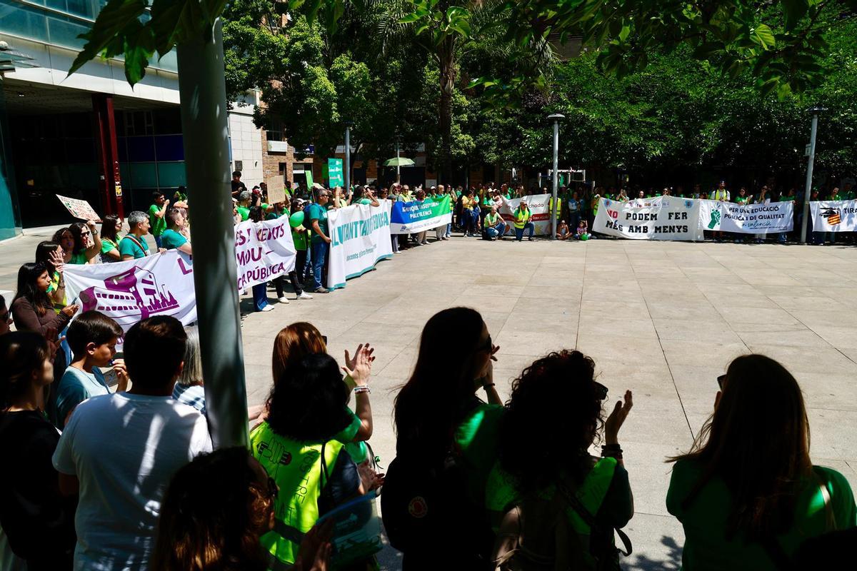 La protesta en la plaza Unión Musical.