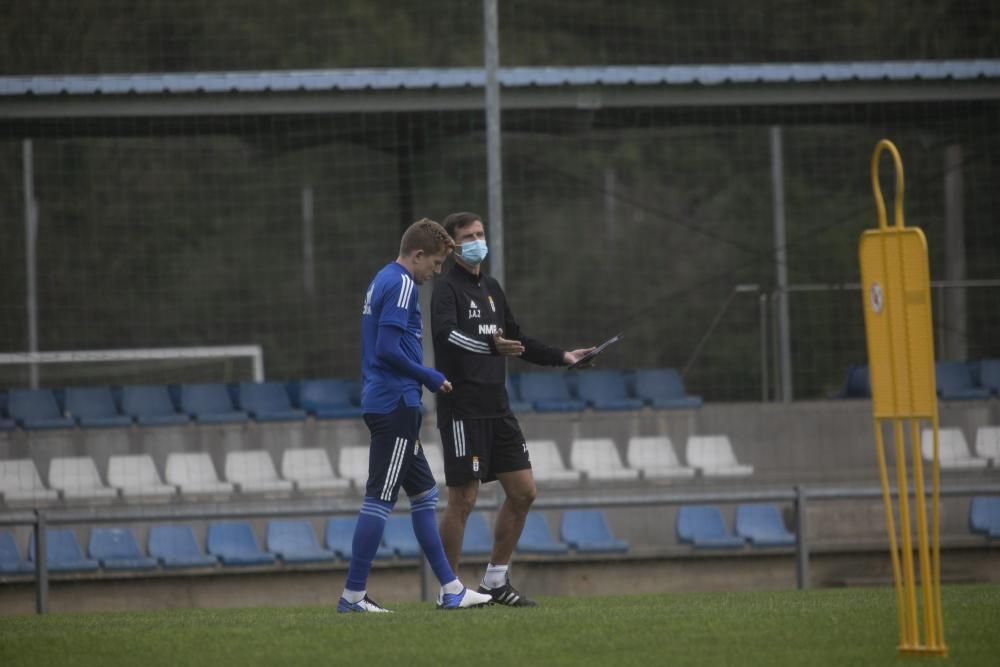 Entrenamiento del Oviedo en El Requexón