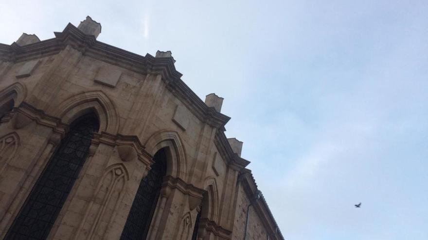 Detalle del convento del Tránsito, esta mañana.