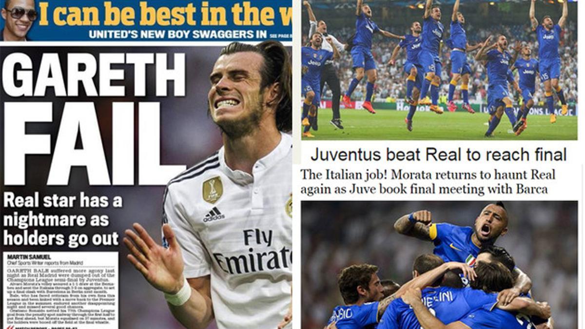 Así vienen las portadas de la prensa inglesa tras la derrota del Real Madrid