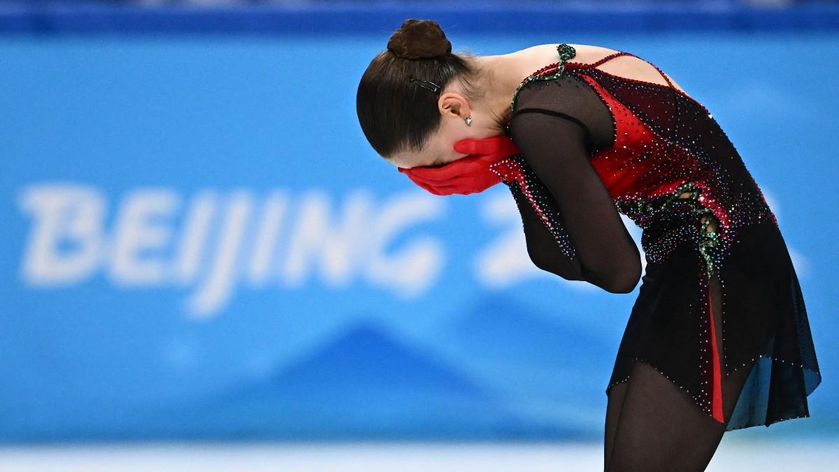 Valieva, lamentándose en Pekín