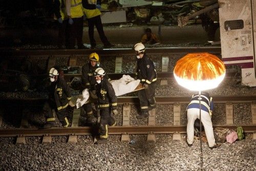 Las imágenes del accidente ferroviario en Santiago de Compostela