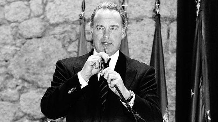 Bertín Osborne, durante la conferencia en el auditorio Príncipe Felipe.